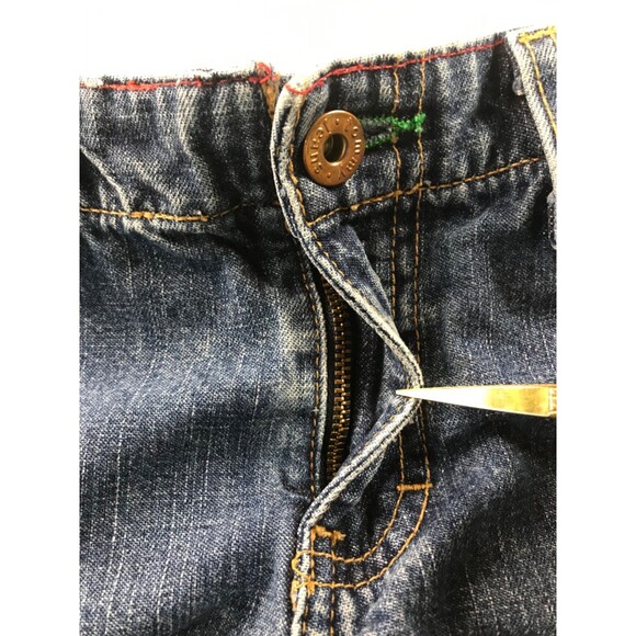 Y2K Tommy Hilfiger TH Cropped Hollywood Capri Wide Leg Low Rise Denim Jeans 3 - Picture 7 of 16